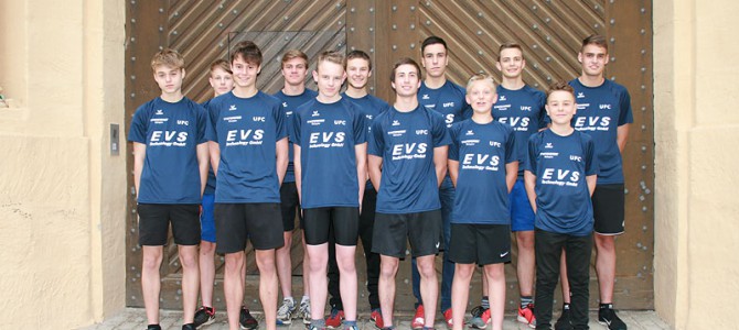 Funktionsshirts für die Jugend-Laufgruppe des UFC Ellingen – 3. Platz beim Altmühlfrankenlauf – Sponsor war EVS