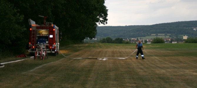 Feuerwehr-Einsatz am UFC-Platz