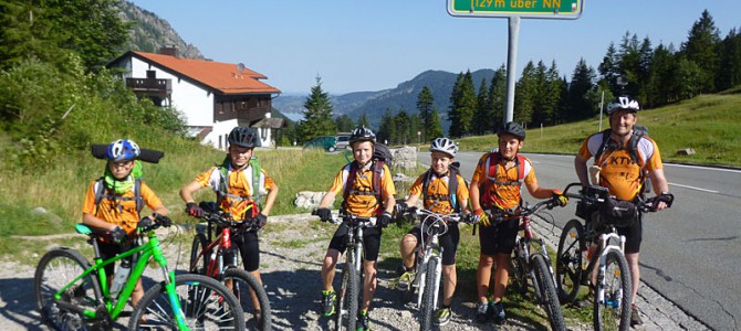 UFC-Powerkids (10-12 Jahre) bezwingen Nordalpen und Alpenhauptkamm mit dem Fahrrad