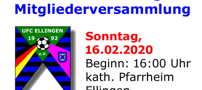 Mitgliederversammlung des UFC Ellingen 1992 e.V. Mitgliederversammlung des UFC Ellingen 1992 e.V.