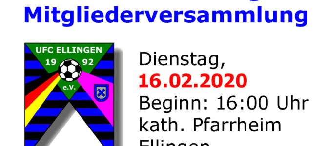 Mitgliederversammlung des UFC Ellingen 1992 e.V. Mitgliederversammlung des UFC Ellingen 1992 e.V.