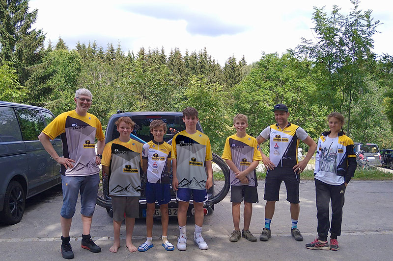 Spaß auf schnellen Trailabfahrten im Bikepark Geißkopf